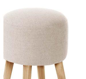 Pouf Nantes Lino Blanco