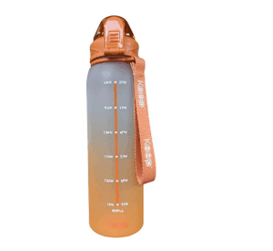 Botella Medidas Rubber 1 L Keep naranja