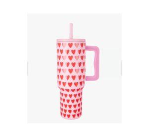 Vaso térmico mug, 1200 lt, acero inoxidable, corazones