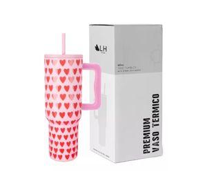 Vaso térmico mug, 1200 lt, acero inoxidable, corazones