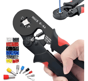 Alicate Prensa Terminal Crimping + 1250 Ferrules
