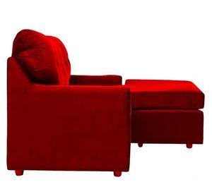 SECCIONAL ITALIA REVERSIBLE FELPA ROJO