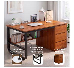 Escritorio Moderno 120x50cm Hierro y MDF Diseño Elegante