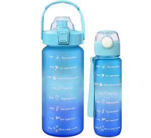 Pack 2 Botellas Agua Motivacionales De 2 Litros Y 900 Ml