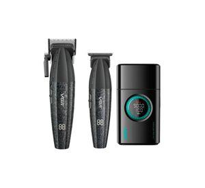 Barber Combo VGR V640 Cortapelo,Patillera y Afeitadora Negro