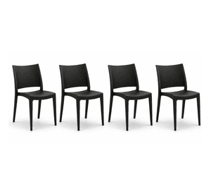 Pack 4 Sillas Murcia Minimalista para Comedor o Restaurante Negra
