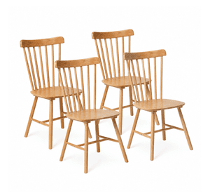 Pack 4 Sillas Windsor Madera Natural para Comedor