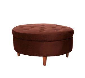 Pouf Paris  Tela Velvet Chocolate