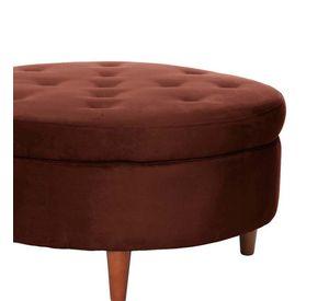 Pouf Paris  Tela Velvet Chocolate