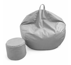 Puff Pera Eco Cuero talla XL Joytek Gris 120x80cm
