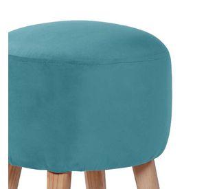 Pouf Nantes Tela Velvet Turquesa