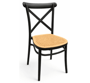Silla Danubio Crossback Top Apilable Negra