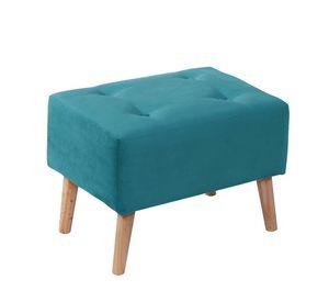 Pouf Niza Tela Velvet Turquesa