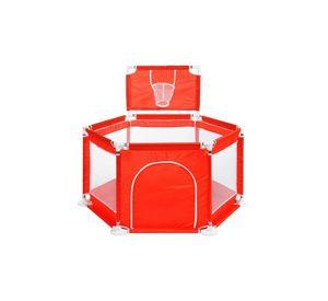 Piscina Corral Infantil Bebe Estimulación Pelotas 125x65 CM Rojo