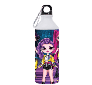 Botella Estampada Huntrix Demon Hunters, Kpop Regalo, 600ml Blanco