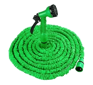 Manguera riego retráctil expandible 15M Verde