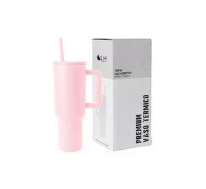 Vaso térmico mug, 1200 lt, acero inoxidable, color rosado