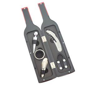 Set 5 Pz Saca Corcho Descorchador Estuche Botella Vino 10189