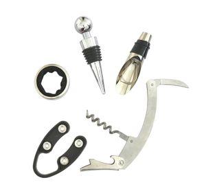 Set 5 Pz Saca Corcho Descorchador Estuche Botella Vino 10189