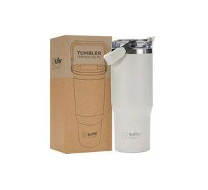 Vaso tumbler mug térmico, botella de agua, buffer, acero inoxidable, color ivory