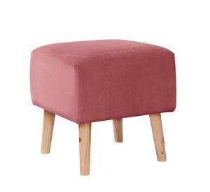 Pouf Burdeos Tela Velvet Palo Rosa