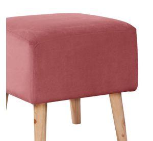 Pouf Burdeos Tela Velvet Palo Rosa