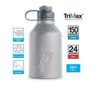 Botella inox Bossglowler 1,9 lts Gris.