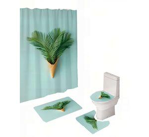 PACK DE 4 PIEZAS PARA BAÑO CON ESTAMPADO 3