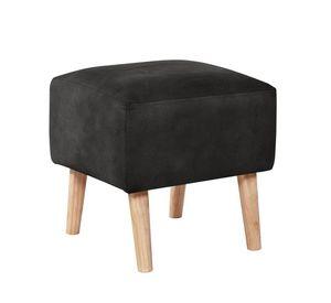 Pouf Burdeos Cuero Kentucky Negro