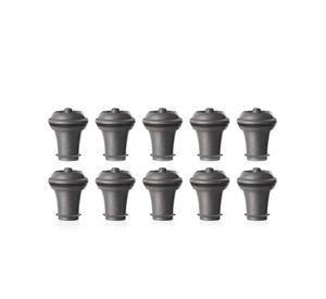Set 10 Tapones de Vac o para Vino Gris