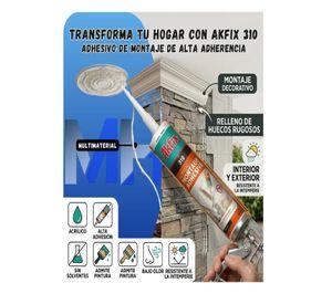 Pack 6 Adhesivo De Montaje Akfix 310 Multiuso Madera Yeso