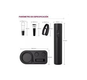 Sacacorcho descorchador de vino eléctrico a batería negro