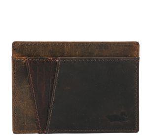 Tarjetero Cuero Mujer OH Cardholder Croco Café