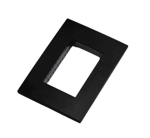 Placa Triple Con Soporte Stanford Negro