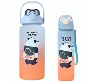 Pack 2 Botellas Agua Motivacional De 2 Litros Y 900ml