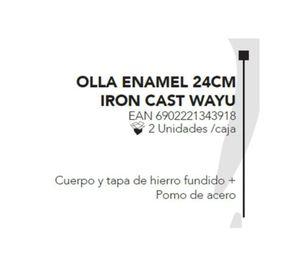 OLLA ENAMEL 24CM IRON CAST WAYU