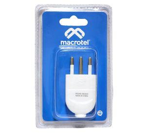 Enchufe Macho Vertical Macrotel 2P+T Blanco