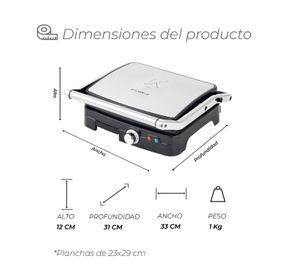 Plancha Panini Pro Max XL Kitchen-it  Superficie Plana