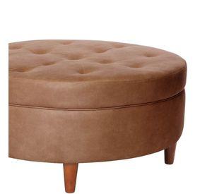 Pouf Paris  Cuero Kentucky Tabaco
