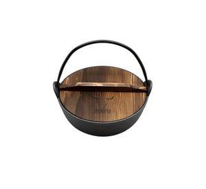 OLLA CON TAPA DE MADERA WAYU IRON CAST