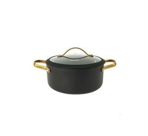 Olla Cacerola Antiadherente Con Tapa Negra 24cm