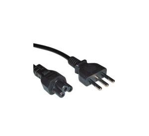Cable De Poder Tipo Trebol 1.8 Mts Negro