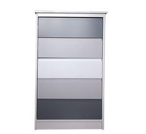 Cajonera 5 Cajones Gris Grafito Blanco Premium
