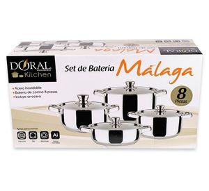 BATERIA COCINA MALAGA INOX 8P ACERO