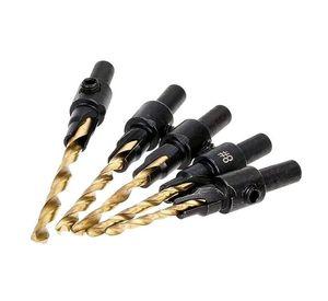 Set 5 Uds Brocas Avellanadores Madera Carpintería