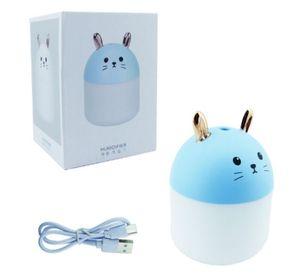HUMIDIFICADOR MOD.GATITO CON LED 250ML RECARGABLE