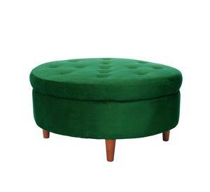 Pouf Paris Tela Velvet Verde