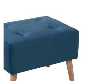 Pouf Niza  Tela Velvet Azul Petroleo