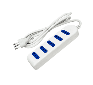 Alargador de Corriente Certificado | Regleta de 6 Tomas | Cable de 5 Metros | Con Protección contra