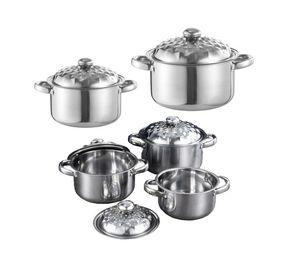 Ollas Acero Inoxidable 5 Piezas Guisar Freir Cocinar Lau
